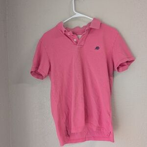 Aeropostale Classic Pink Polo Shirt Men's S Pique A87 preppy Casual Basic Collar